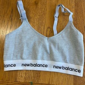 New Balance Women's Light grey  Ribbed Bralette